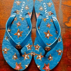 Coach flip flops size 6